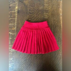 Red Micro Mini Pleated Skirt XXS Adult or 5/6 Kids